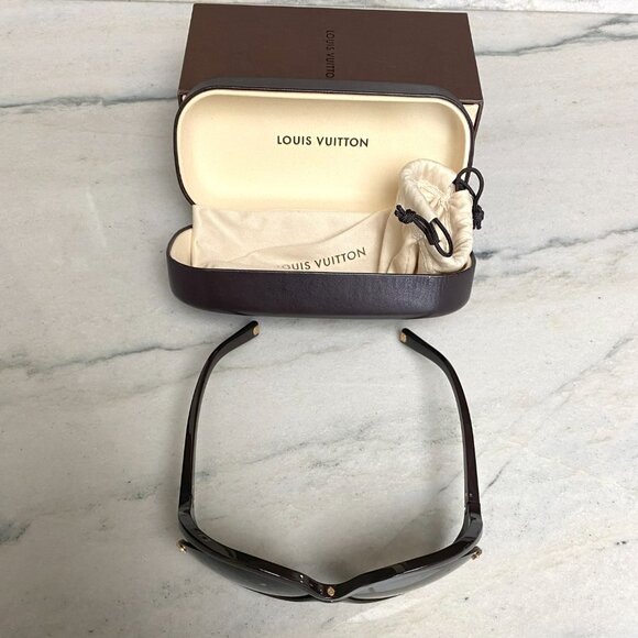 LOUIS VUITTON Brown Plastic Frame Daphne Sunglasses Shades Z0415W - Picture 2 of 9